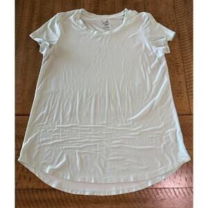 Sweet Teas Pink Rose Mint Green Tee Women’s Large Soft Stretch Top